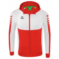 ERIMA Six Wings Giacca da tuta con cappuccio red/white...