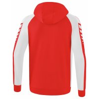 ERIMA Six Wings Giacca da tuta con cappuccio red/white...