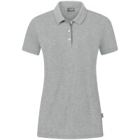 JAKO Polo Organic Stretch DONNA hellgrau meliert...