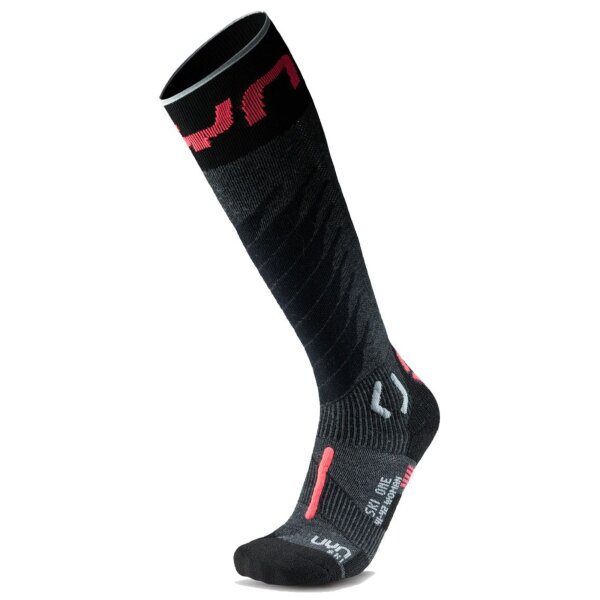 UYN SKI ONE MERINO SOCKS DONNA anthracite/pink (S100275_G048)