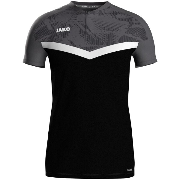 JAKO Polo Iconic schwarz/anthrazit (6324_801)