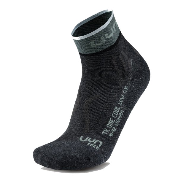UYN Trekking One Cool Low Socks DONNA anthracite/balsam green (S100317_J969)