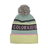 COLOR KIDS HAT LOGO CK W. FLEECE LINING shadow lime...