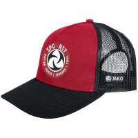JAKO Cap Club chili rot/schwarz • SPGRST (1280_142)...