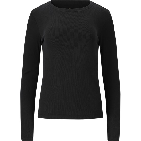 ATHLECIA Lenga Rib L/S Shirt DONNA black (EA261340_1001)