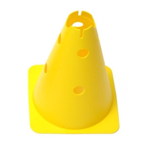 Cono forato alt. 30 cm con 8 fori - Colore giallo (9424_G)