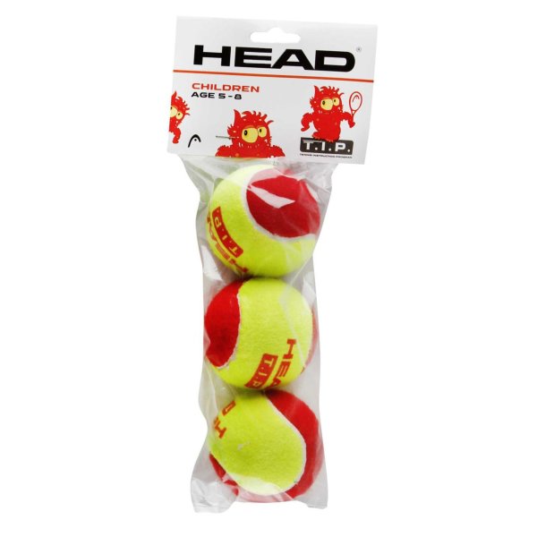 HEAD T.I.P BALLS RED - 3 BALL - Pack mit 3 Bällen A5-8 (578113)